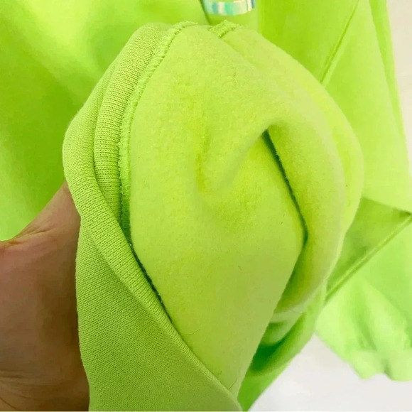 Doing My Best Unisex Fleece Fluorescent Green Printed Hoodie Size 2XL - Picture 9 of 9